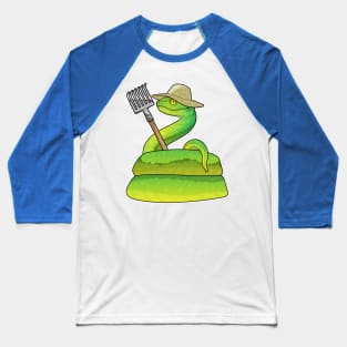 Snake Farmer Rake Baseball T-Shirt